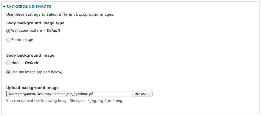 Adding a repeatable background image