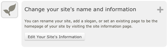 Change your site's name and information