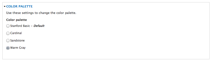 Choosing a color palette