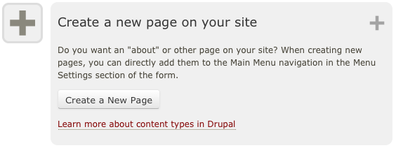 Create a new page on your site