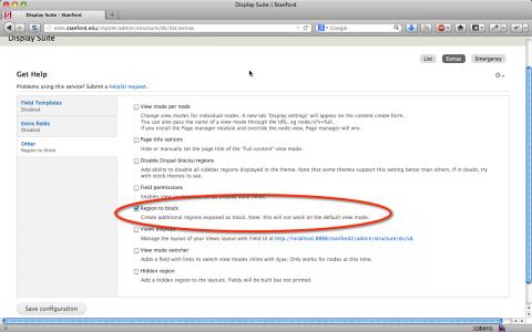 Screenshot of enabling the Region to Block module